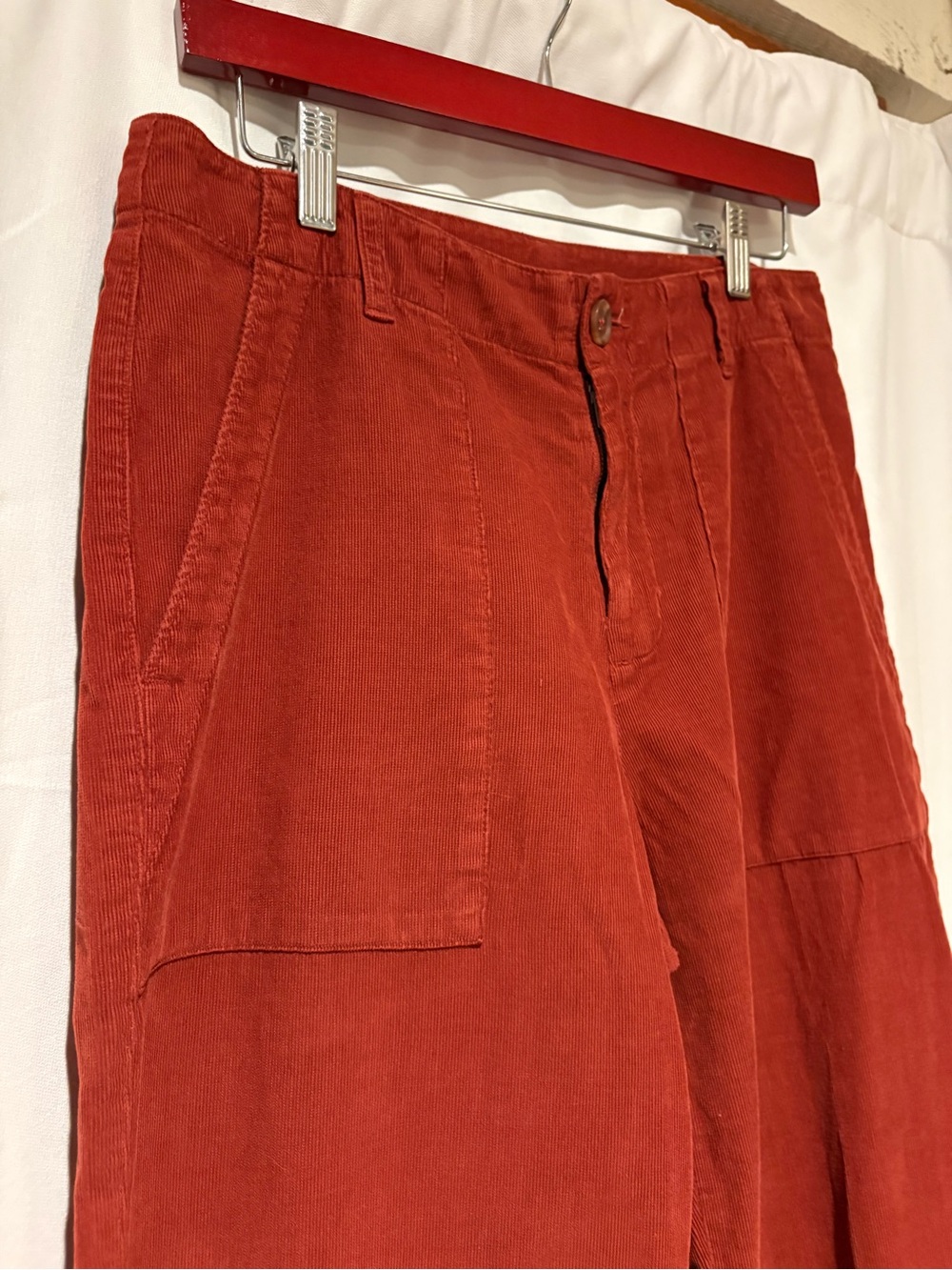 Velvet by Graham & Spencer Women's Rust Corduroy Wide-Leg Pants
